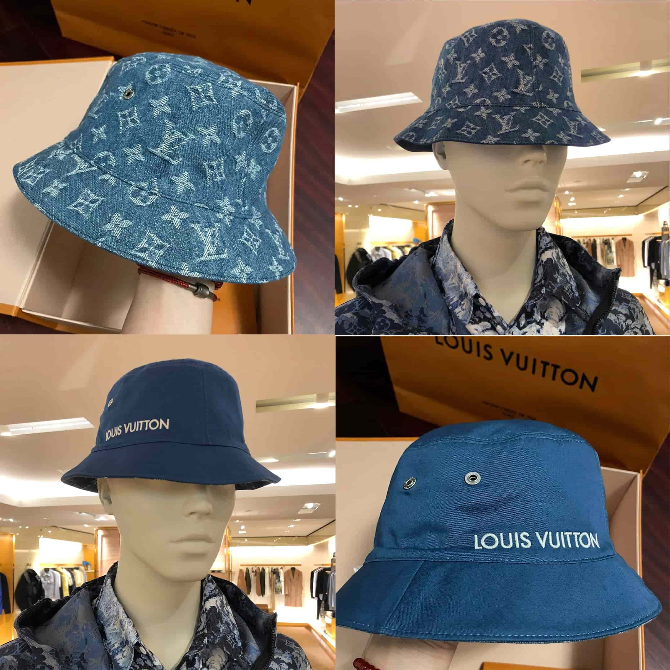 LOUIS VUITTON hats Unisex Double-sided wearable Monogram Essential Bucket Hat Women&Men