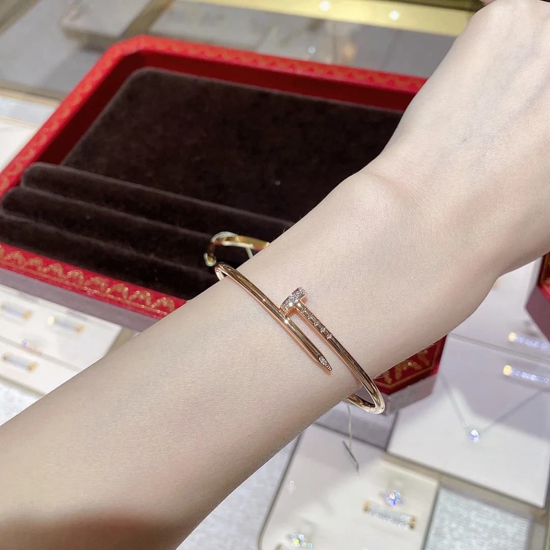 Cartier bracelet JUST UN CLOU with diamonds small model