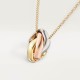 Cartier necklace TRINITY CUSHION white rose yellow gold