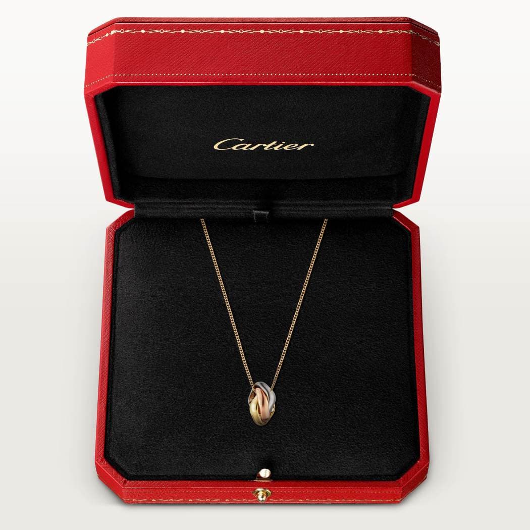 Cartier necklace TRINITY CUSHION white rose yellow gold