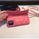 Chanel iPhone Case Snap button bag for ID cards keys cash adjustable chain length