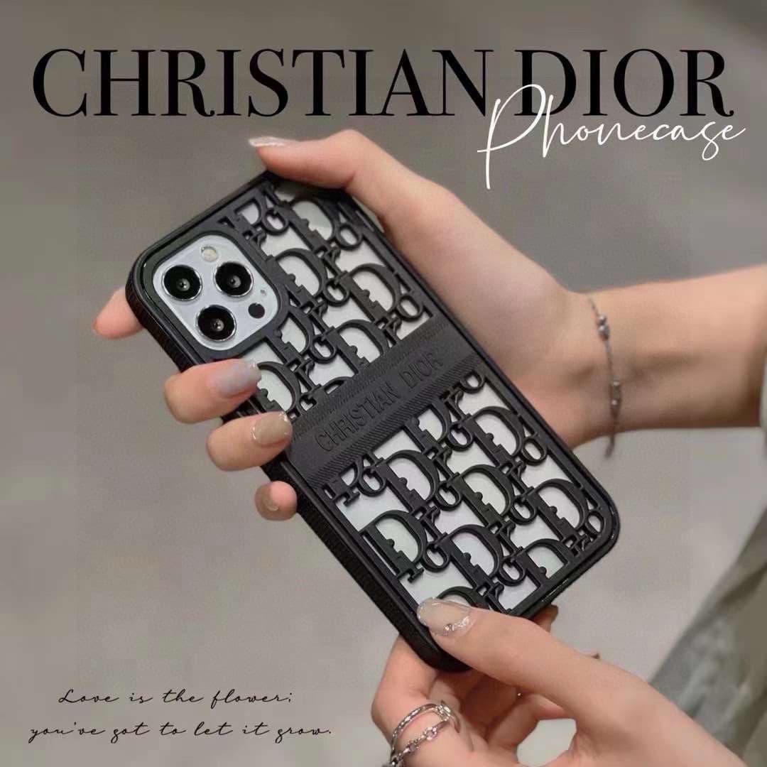 Dior iPhone Case Oblique Pattern Hollow design