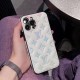 LOUIS VUITTON iPhone Case White leather Monogram air cushion embossed including sides 