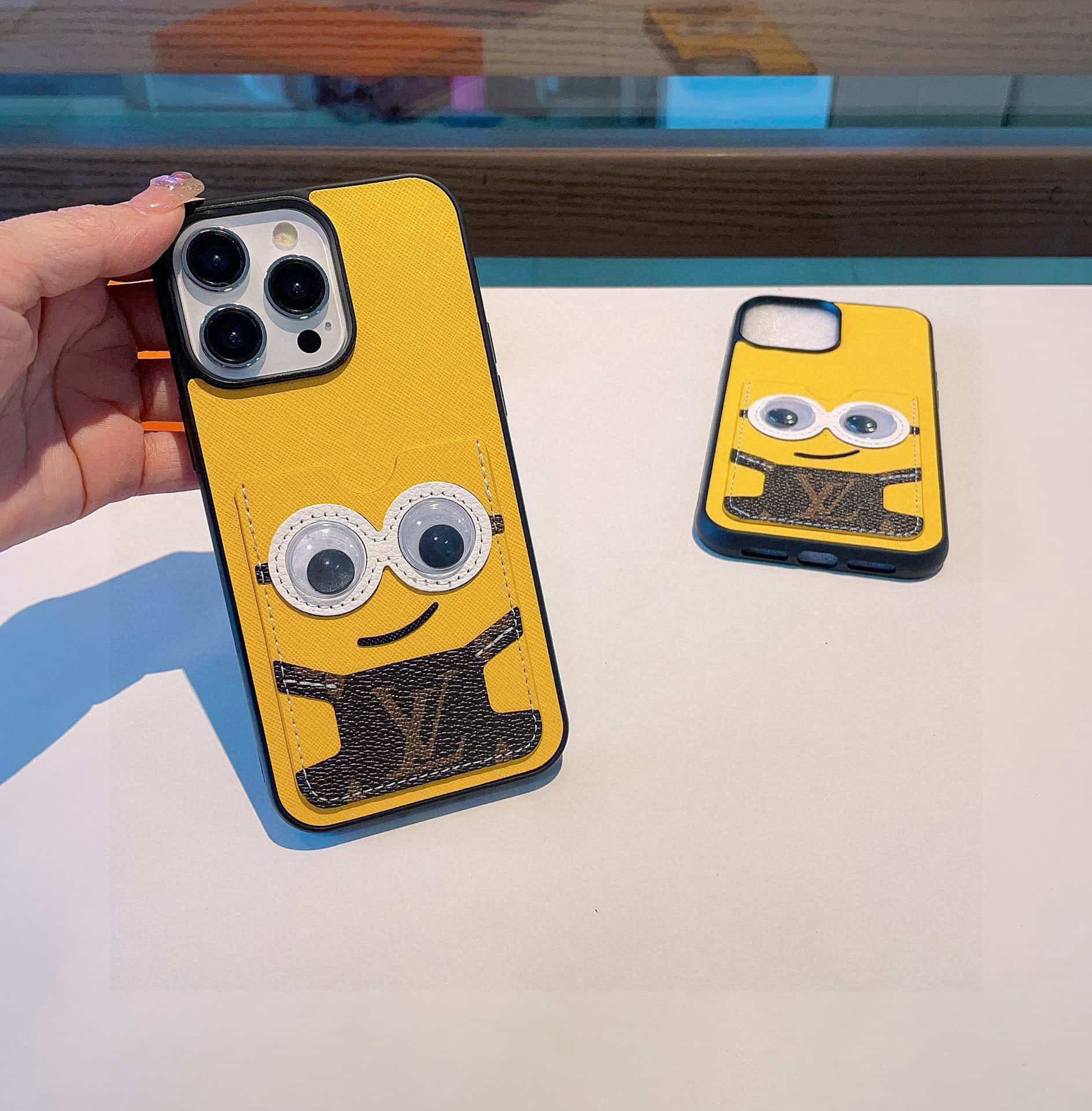 LOUIS VUITTON iPhone Case Classic Monogram Minions collaboration couple's Edition