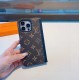 LOUIS VUITTON iPhone Case Classic Monogram motif with cover & bank card ID card bag