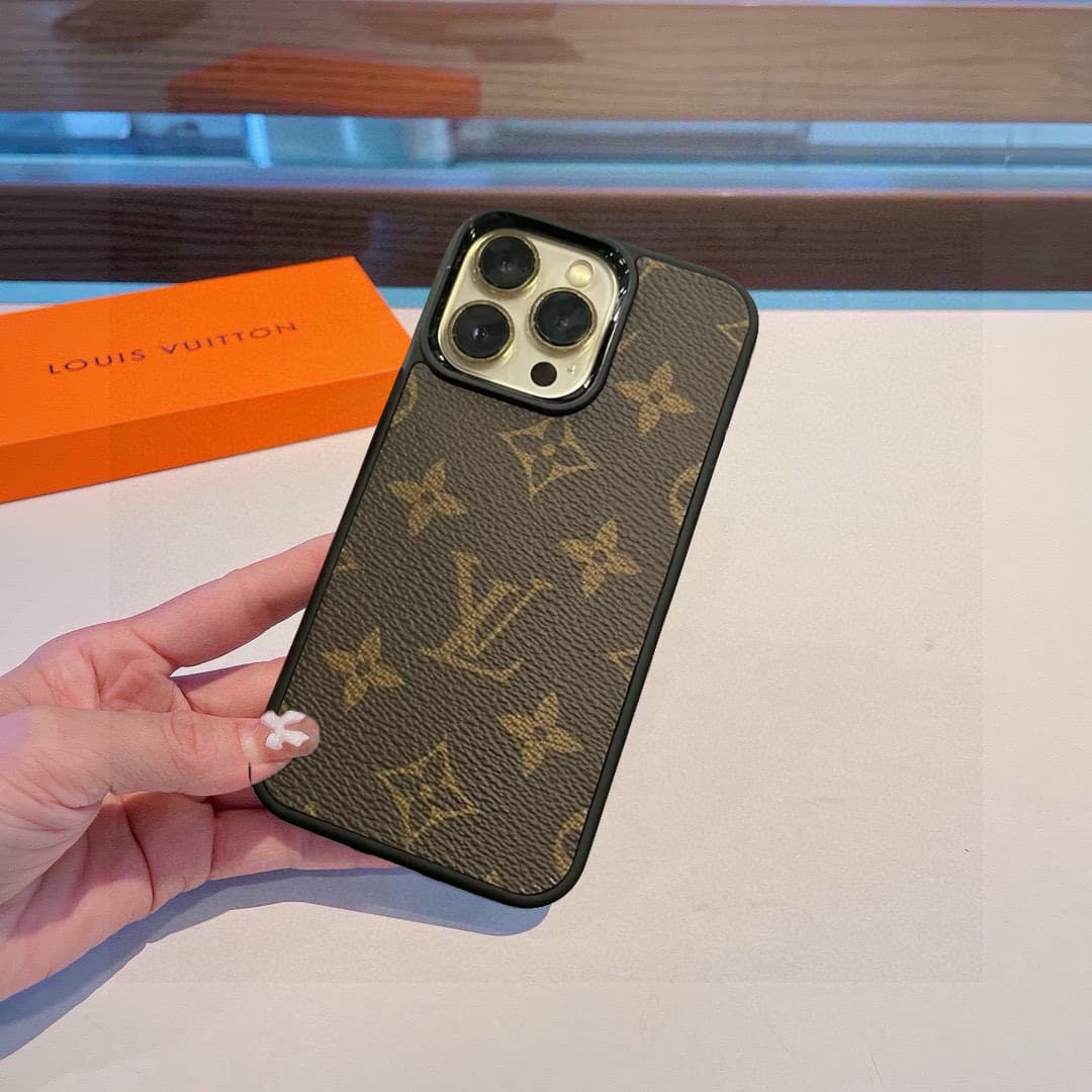 LOUIS VUITTON iPhone Case Classic Monogram motif Official Original Leather High End Material