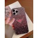 PRADA iPhone Case Couple Style Fully Covered with Sparkling Rhinestones