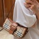 BURBERRY Handbag Check Sling smooth leather