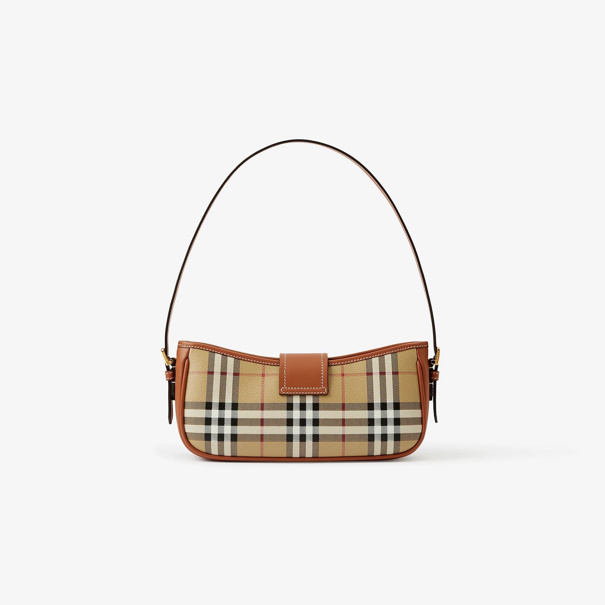 BURBERRY Handbag Check Sling smooth leather