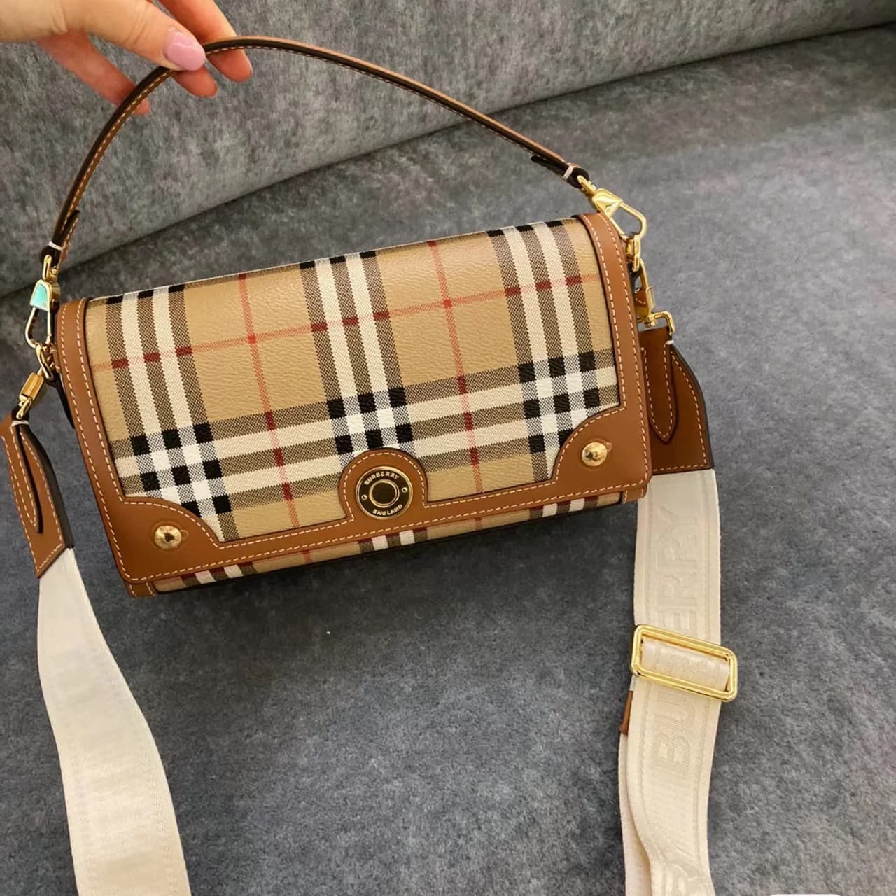 BURBERRY Handbag NOTE Briar brown