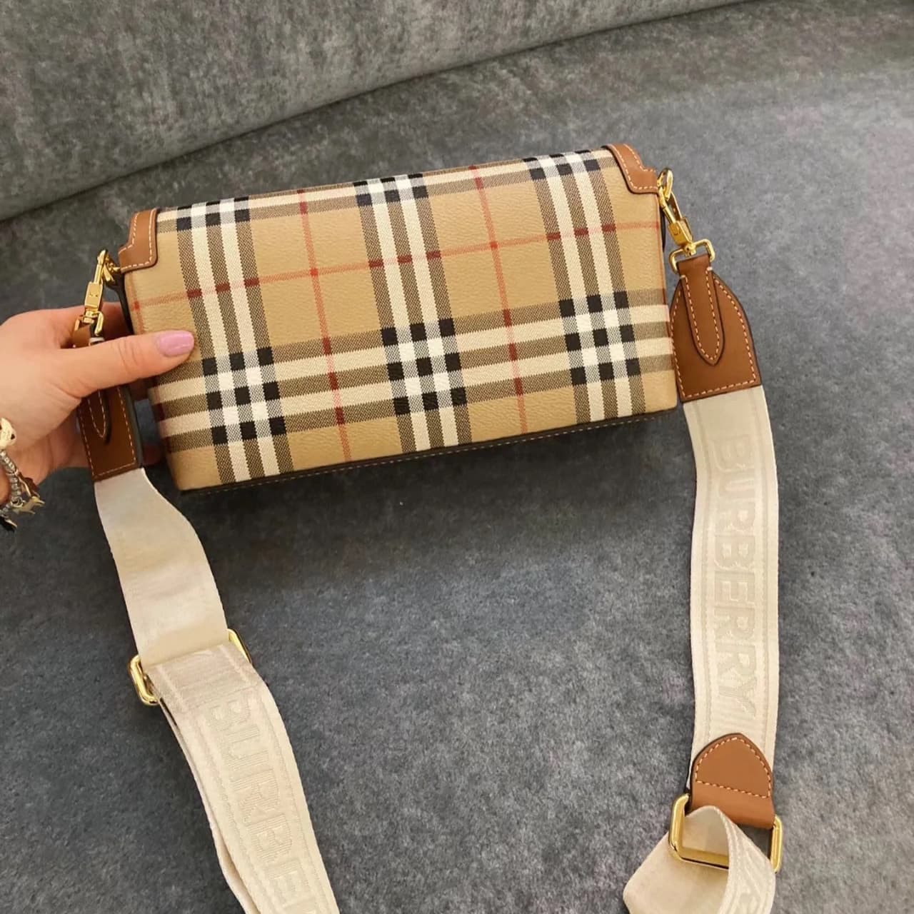 BURBERRY Handbag NOTE Briar brown