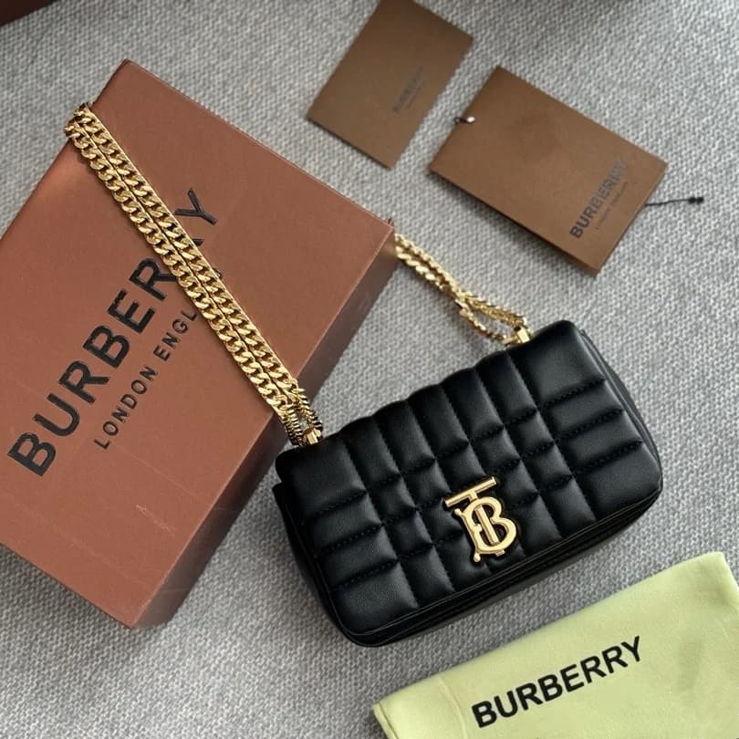 BURBERRY handbag LOLA black mini and small