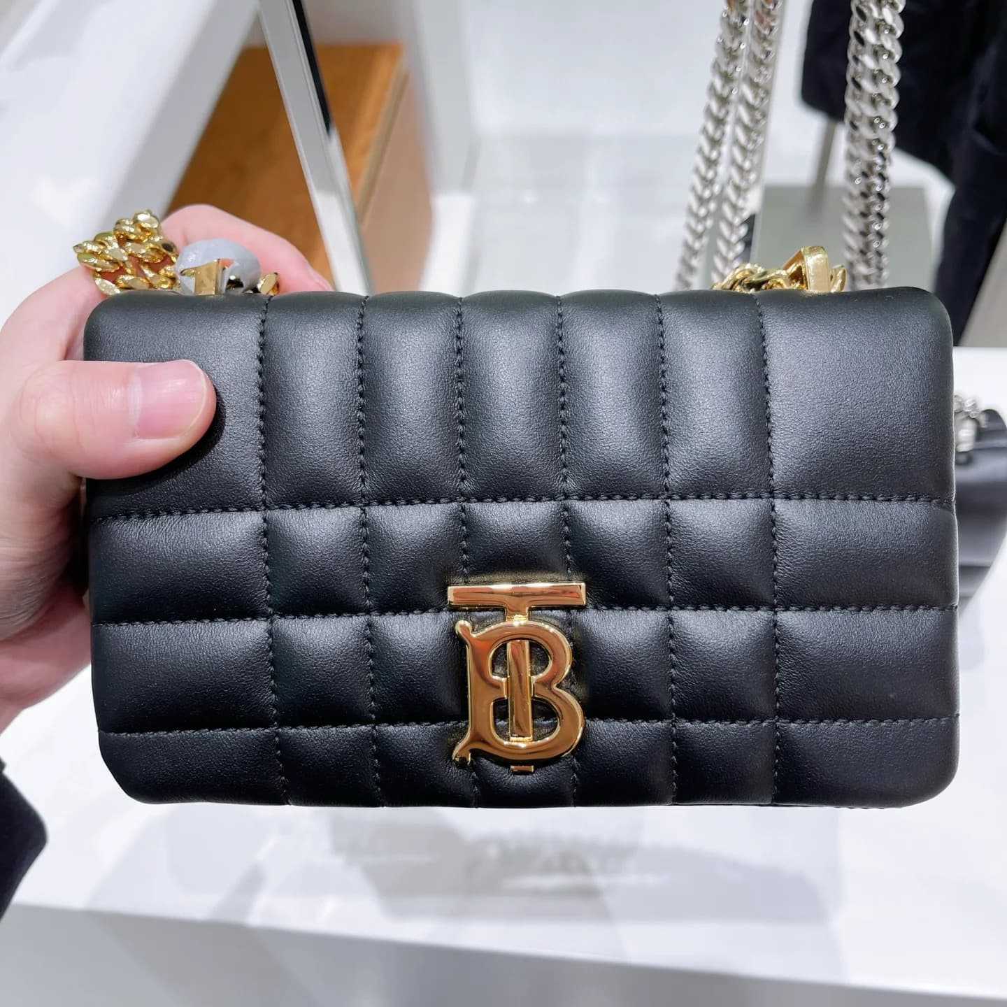 BURBERRY handbag LOLA black mini and small