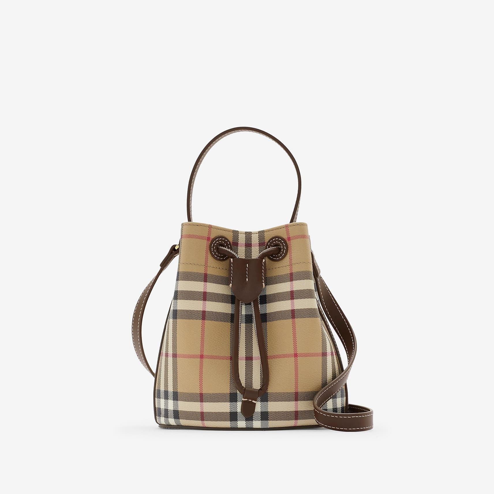 BURBERRY handbag Mini Check Bucket Bag