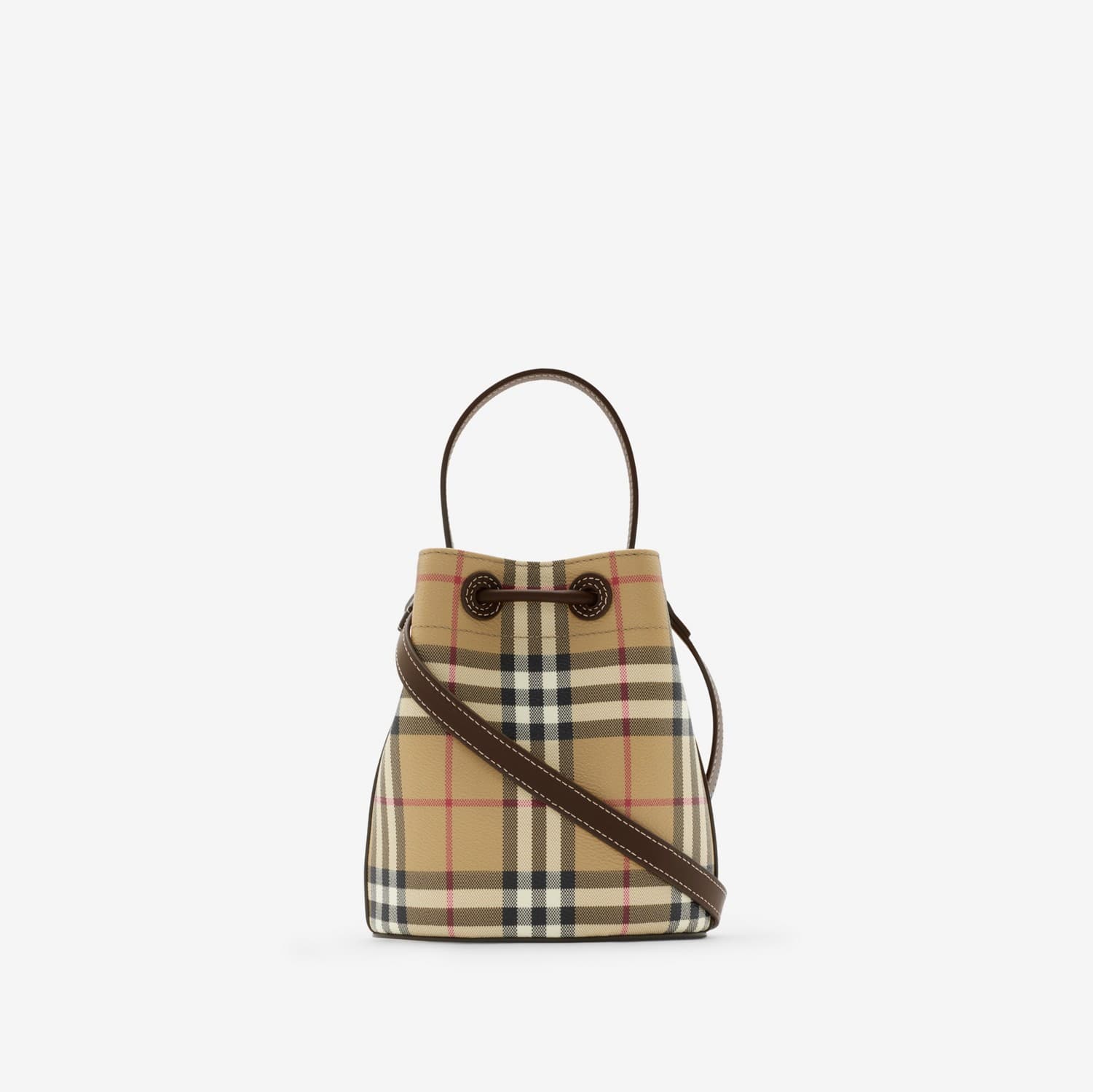 BURBERRY handbag Mini Check Bucket Bag