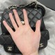 CHANEL backpack DUMA Multiple pockets grained calfskin & gold-tone metal