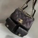 CHANEL backpack Large DUMA Multiple pockets grained calfskin & gold-tone metal