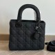 Dior Lady Dior Bag Black Ultramatte Cannage Calfskin Mini Small Medium