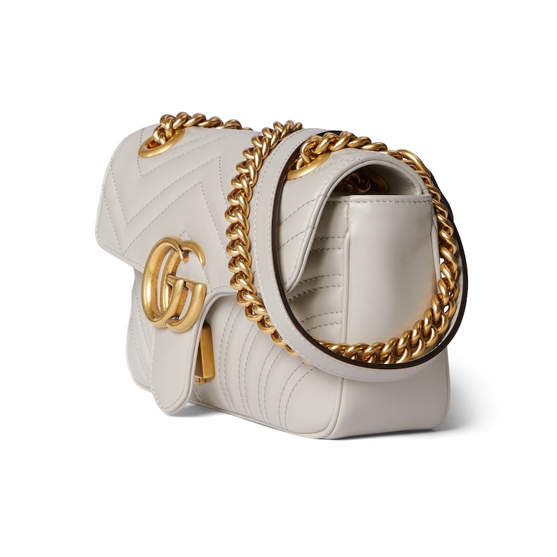 GUCCI GG Marmont matelassé mini bag light grey