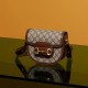 GUCCI Horsebit 1955 mini rounded bag GG Supreme canvas