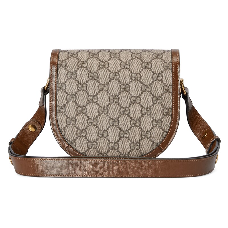 GUCCI Horsebit 1955 mini rounded bag GG Supreme canvas