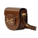 GUCCI Horsebit 1955 mini rounded bag brown leather