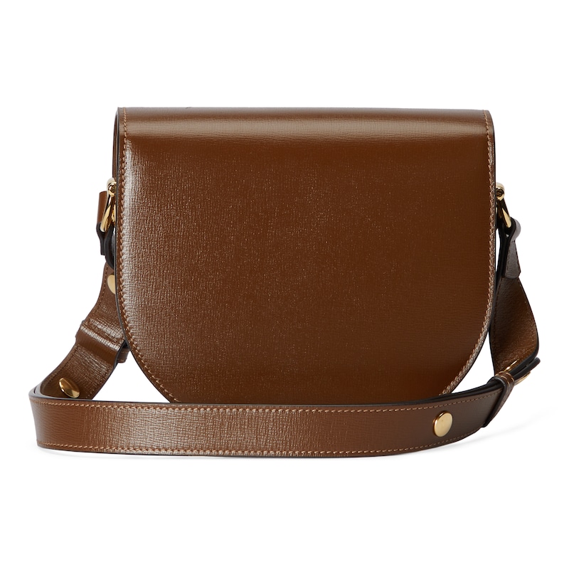 GUCCI Horsebit 1955 mini rounded bag brown leather