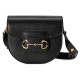 GUCCI Horsebit 1955 mini rounded bag black leather