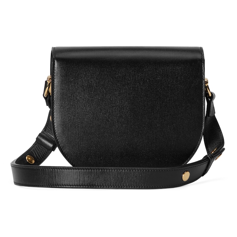 GUCCI Horsebit 1955 mini rounded bag black leather