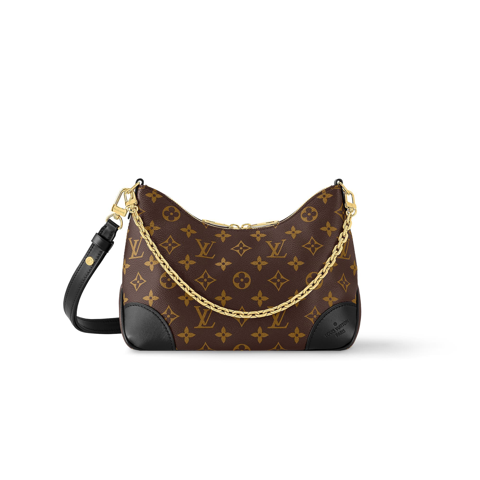 LOUIS VUITTON Boulogne versatile yellow black corners handbag cross-body clutch carry