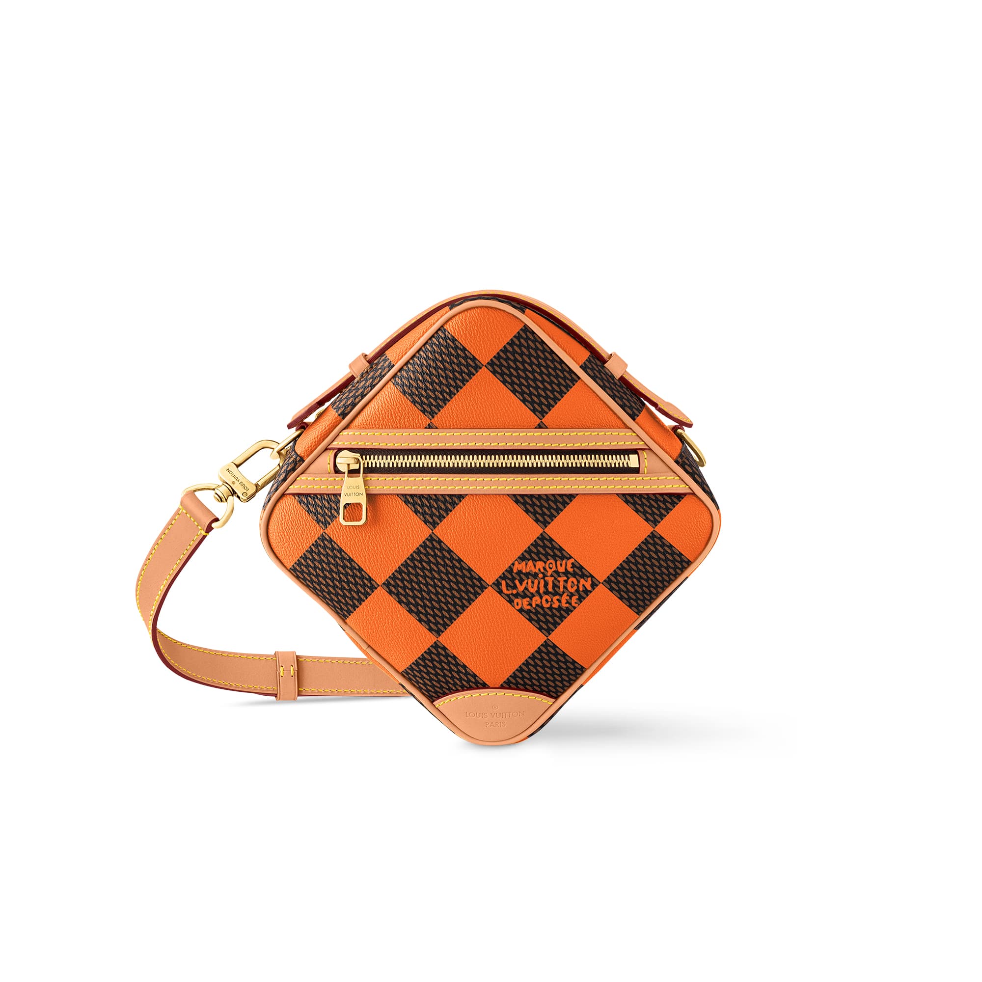 LOUIS VUITTON handbags Chess Messenger removable strap adjusts for cross-body carry