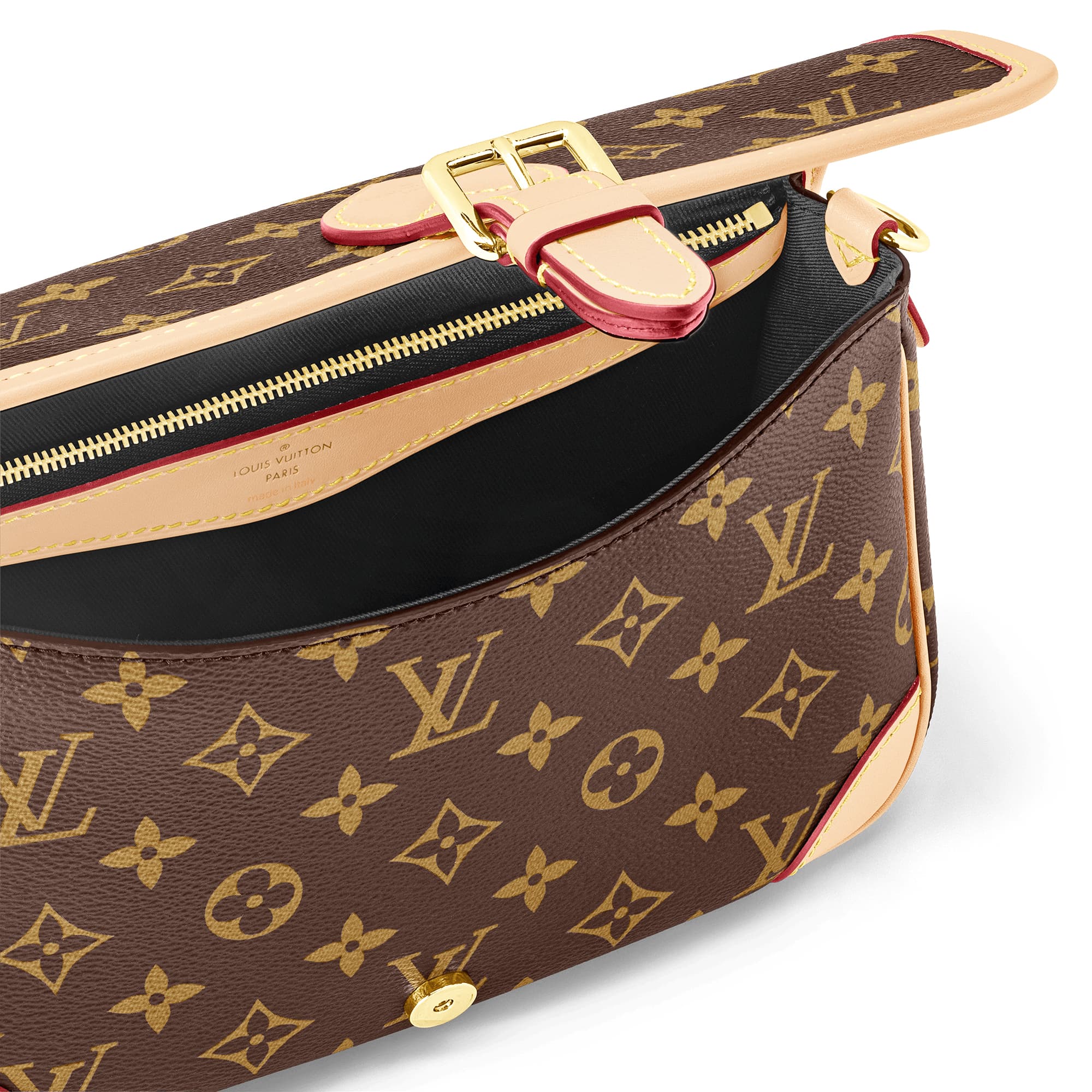 LOUIS VUITTON Diane satchel handbag in Monogram Flower with wide jacquard shoulder strap