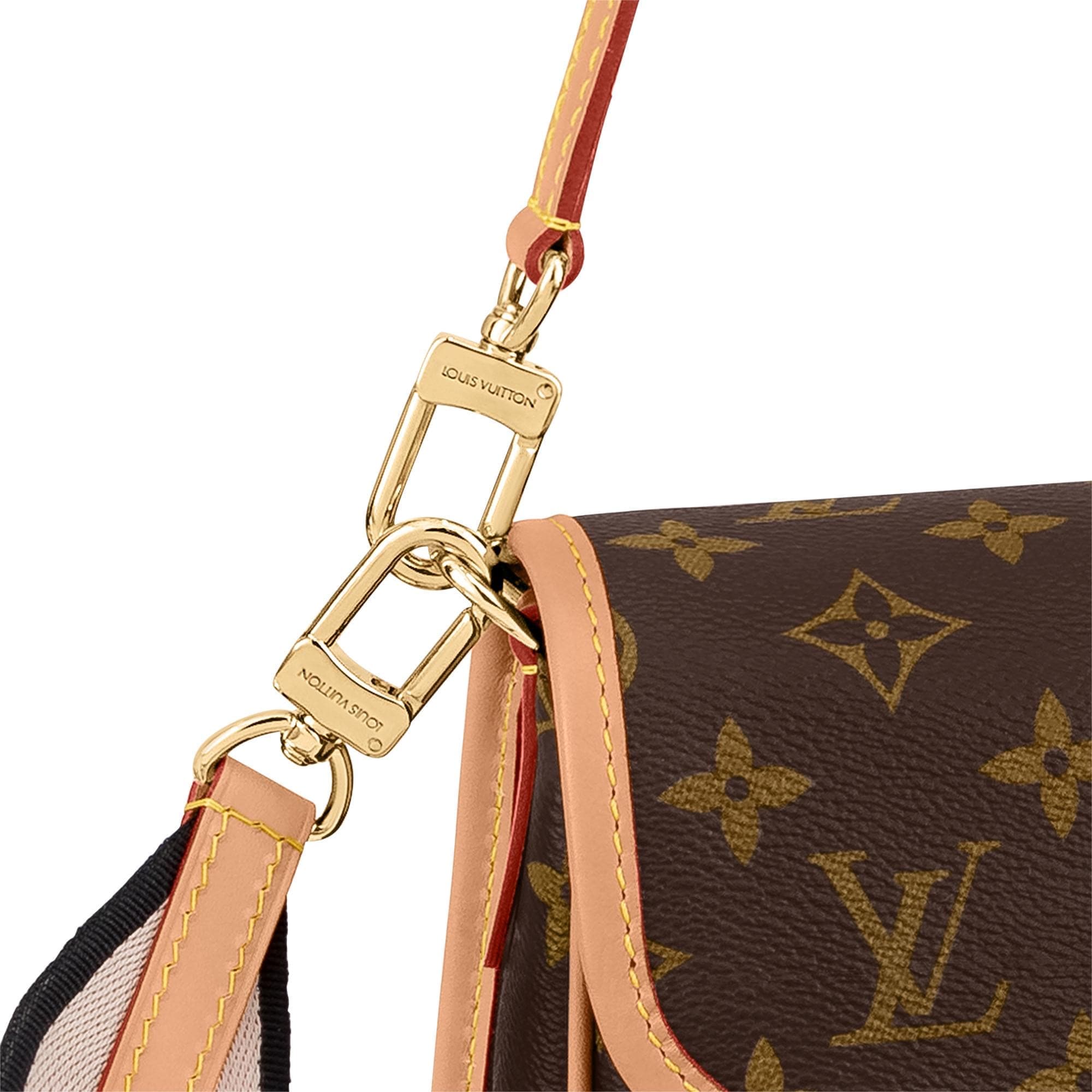 LOUIS VUITTON Diane satchel handbag in Monogram Flower with wide jacquard shoulder strap