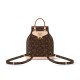 LOUIS VUITTON Montsouris small size backpack canvas  with natural cowhide leather