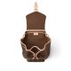 LOUIS VUITTON Montsouris small size backpack canvas  with natural cowhide leather