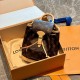 LOUIS VUITTON Montsouris small size backpack canvas  with natural cowhide leather