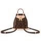 LOUIS VUITTON Montsouris Mini backpack canvas  with natural cowhide leather