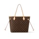 LOUIS VUITTON Neverfull handbag middle size roomy not bulky with side laces