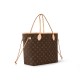 LOUIS VUITTON Neverfull handbag middle size roomy not bulky with side laces