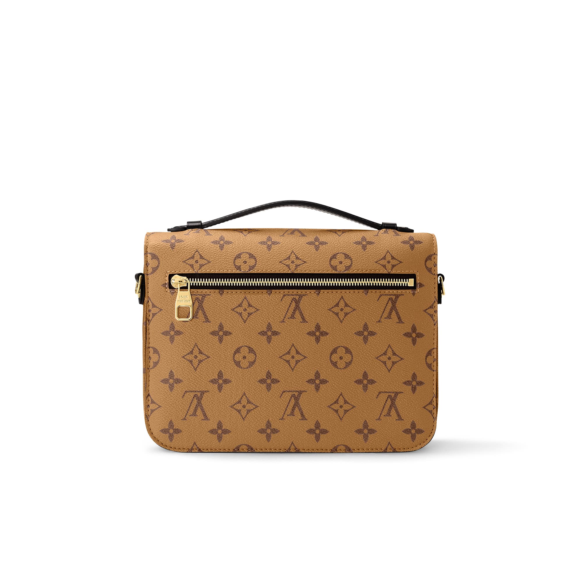 LOUIS VUITTON Pochette Métis handbag signature gold gleaming S-lock closure