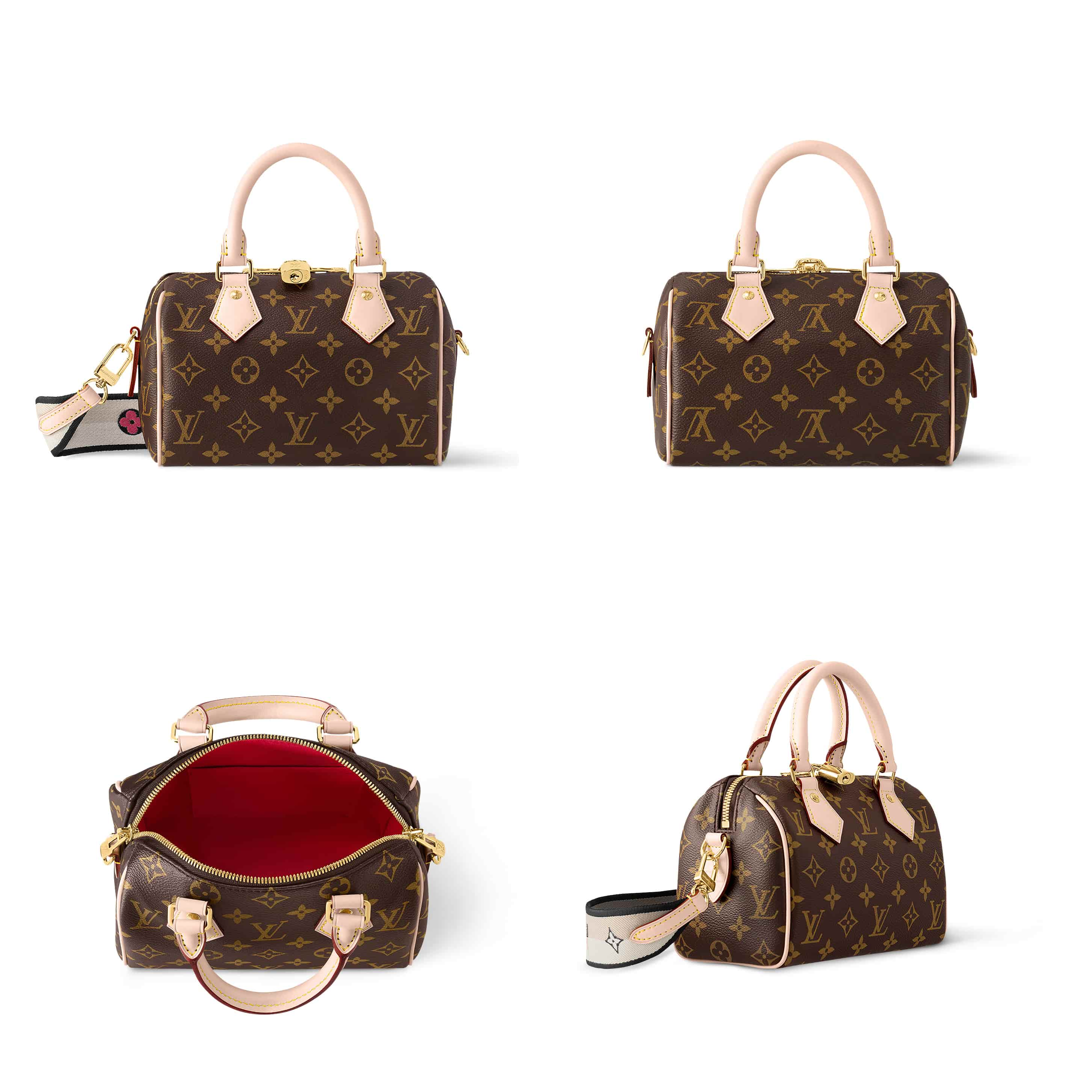 LOUIS VUITTON  Speedy Bandoulière 20, 25 and 30 handbag  in signature Monogram canvas