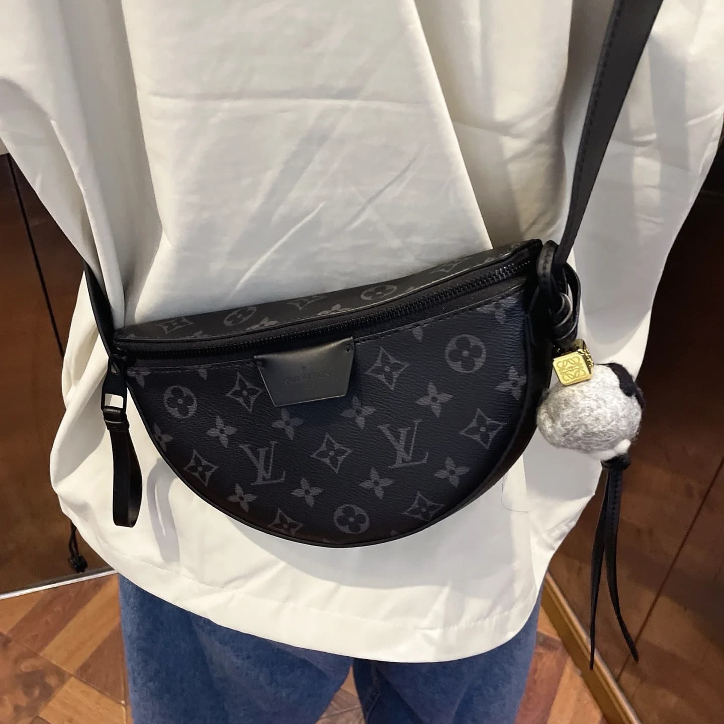 LOUIS VUITTON handbag MOON CROSSBODY half-moon shape