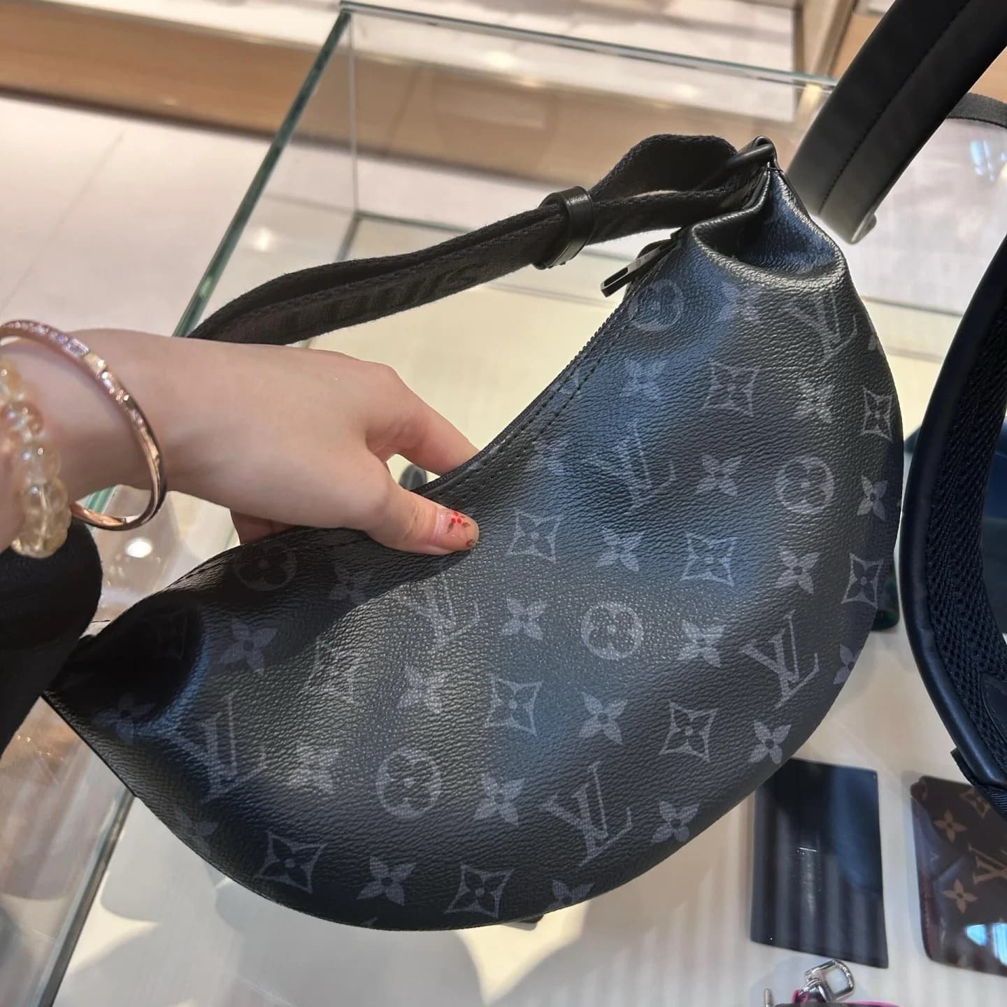 LOUIS VUITTON handbag MOON CROSSBODY half-moon shape