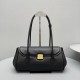 MIU MIU Retro Underarm Glossy Leather Shoulder Baguette Bag 4 Colors