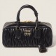 MIU MIU Arcadie Matelassé Nappa Sheepskin Leather Pleated Bag