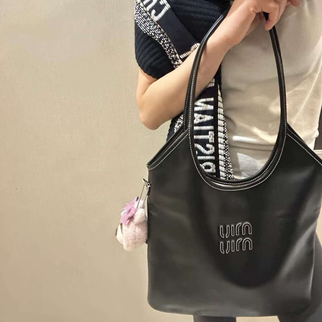 MIU MIU IVY Cowhide Leather Tote Bag 3 sizes 3 colors