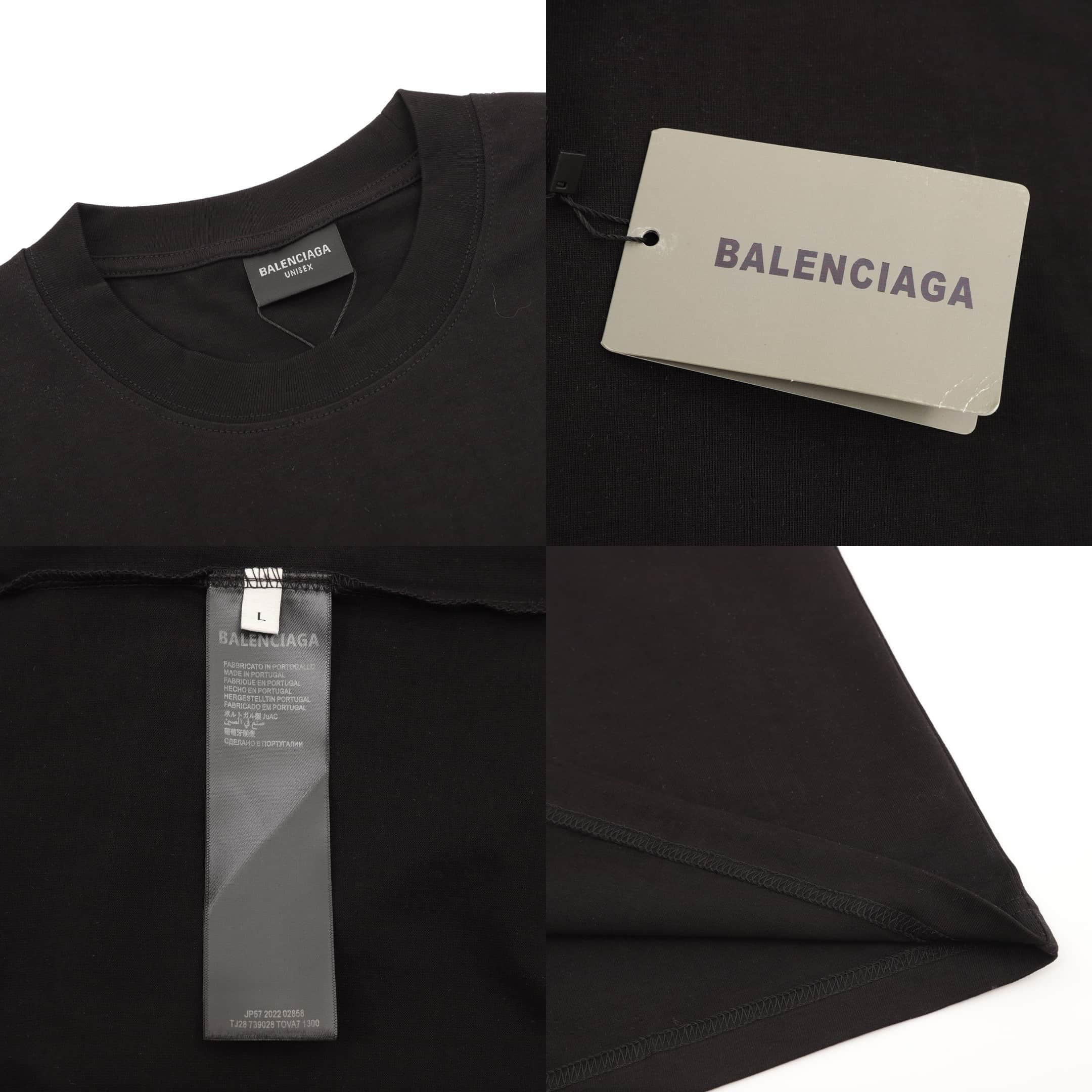 Balenciaga T-shirt Unisex Women & Men Short sleeved 3D laminated letters pure cotton