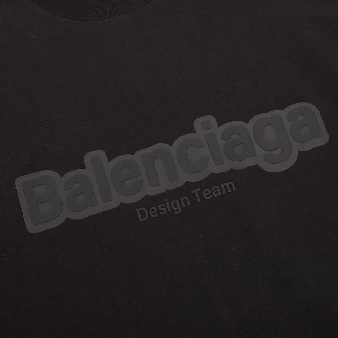 Balenciaga T-shirt Unisex Women & Men Short sleeved 3D laminated letters pure cotton