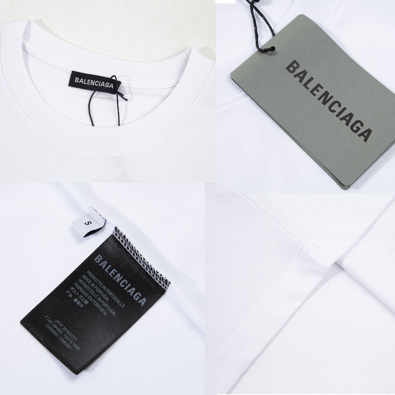 Balenciaga T-shirt Unisex Women`s & Men`s New Short Sleeve Wheat ear letters