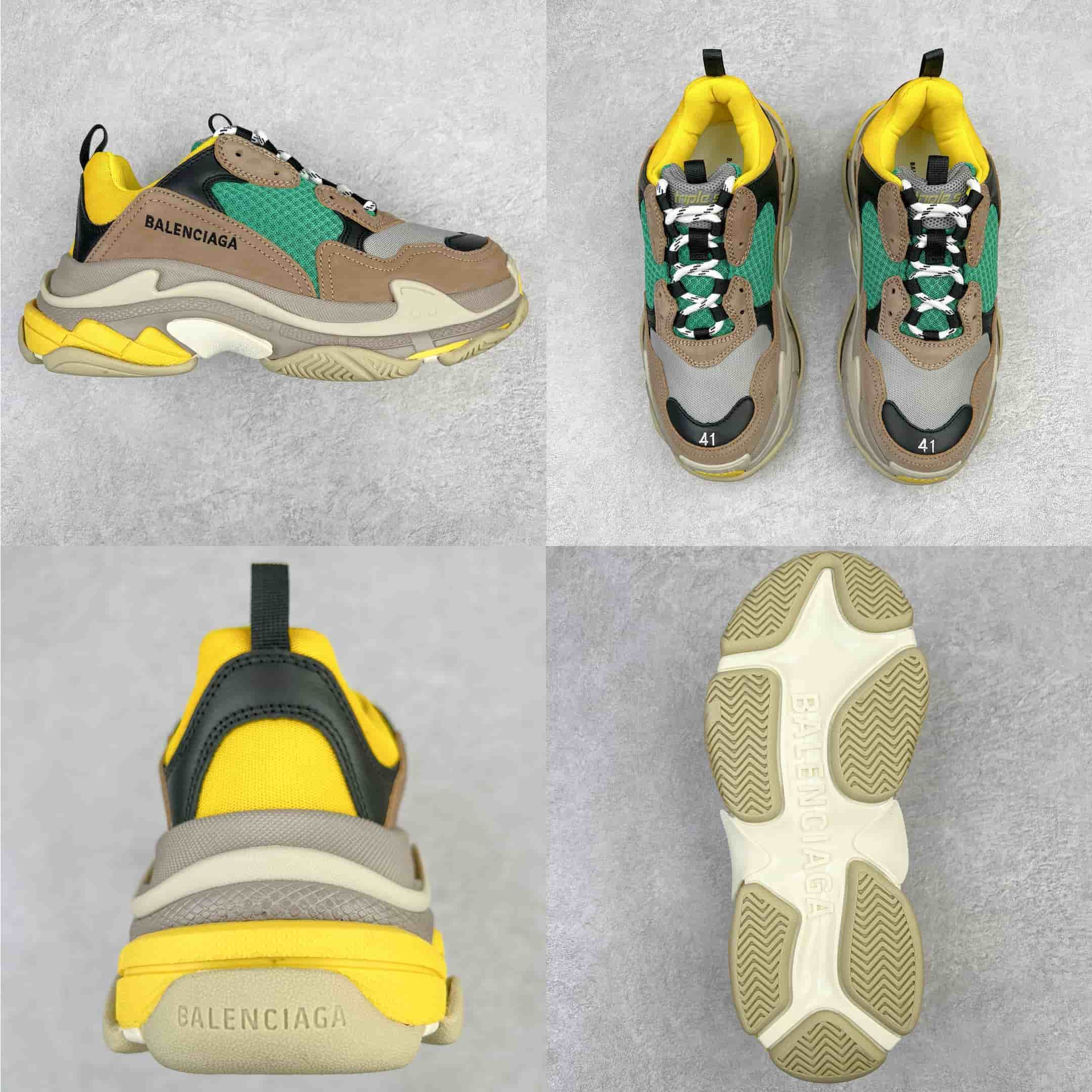 Balenciaga Triple S Sneaker Unisex Classic Version Women's & Men's color-blocking